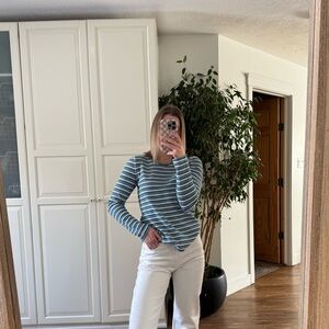 Northern Reflections Long Sleeve Tops - Striped Blue, Red, and White